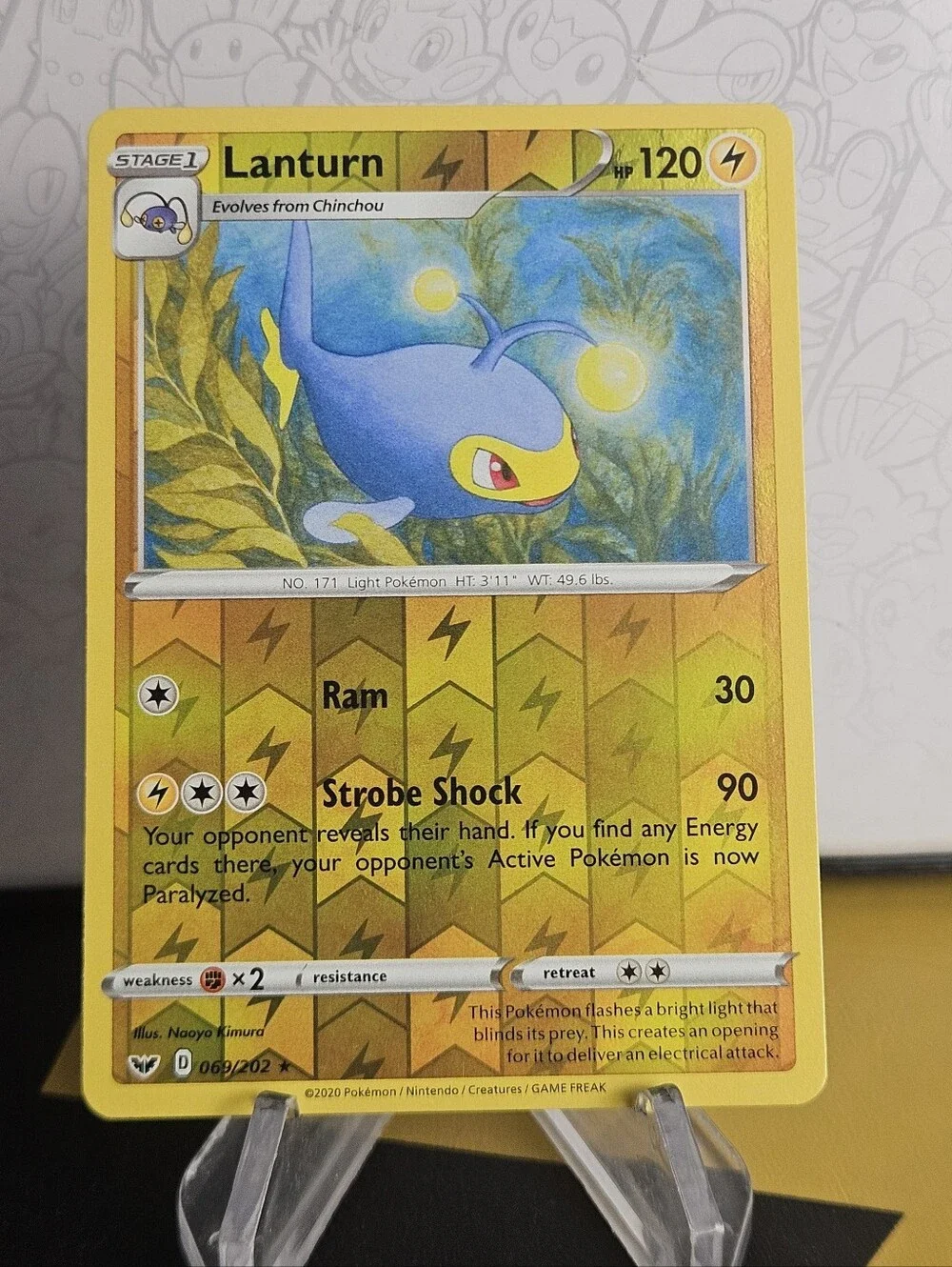 Lanturn 069/202 Pokemon TCG Reverse Holo Rare